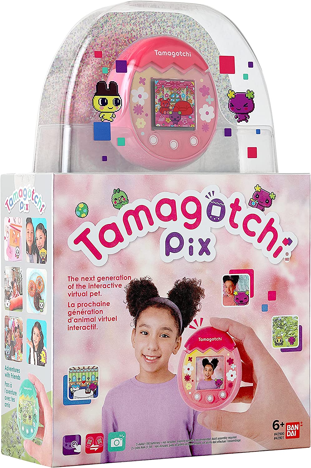 Tamagotchi Pix - Floral (Pink) Digital Pet