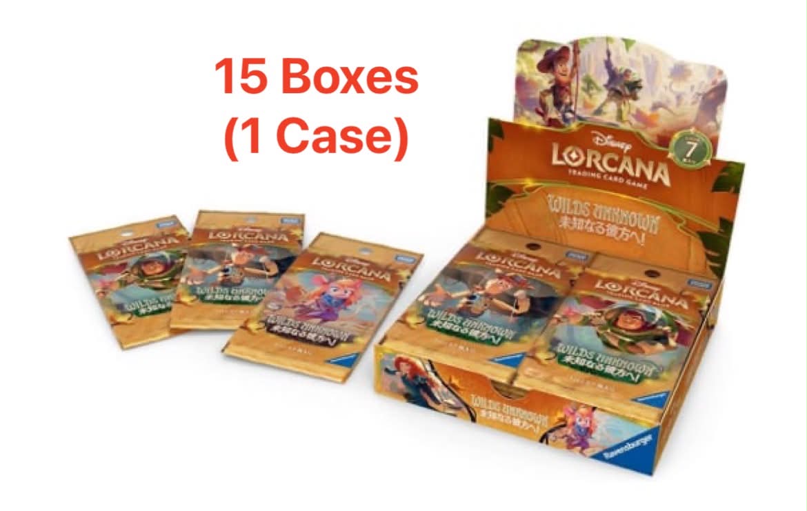 Disney Lorcana TCG: (1 Case)Japanese Version Booster Pack WILDS UNKNOWN BOX- NEW/Sealed(2026/05/08