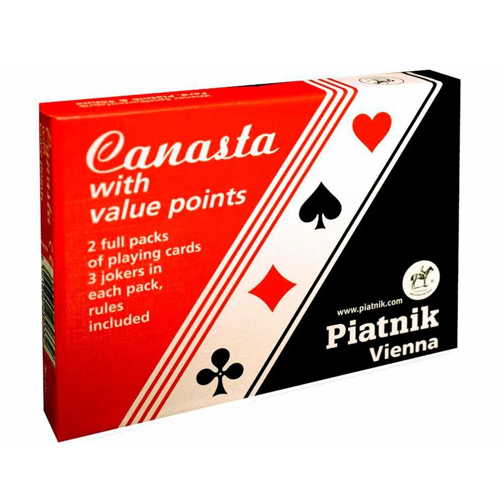 Canasta Twin Pack with Points - Piatnik Playing Cards Double Deck