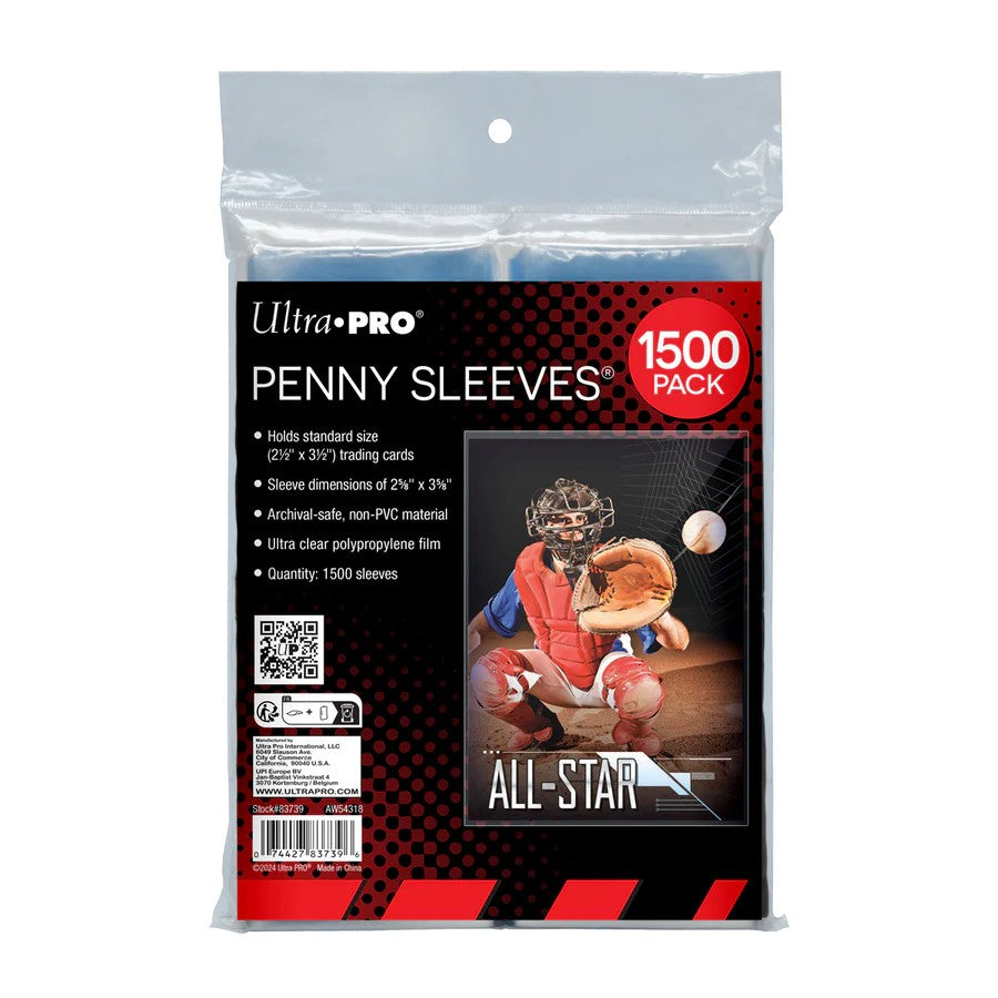 Ultra Pro: UP83739 Clear Sleeves - Standard Size Trading Cards - 2.5 x 3.5 (1500 ct retail pack)