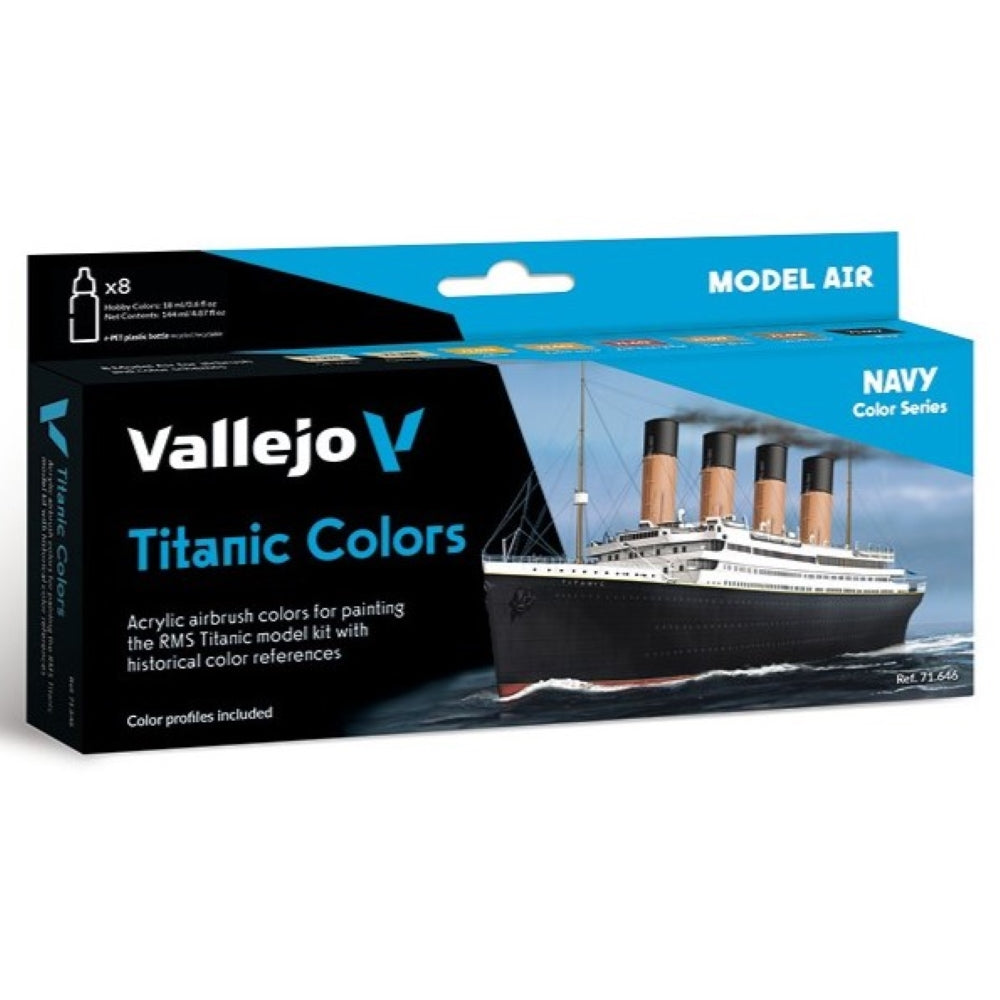 Vallejo - Model Air - Titanic Colors  Navy 8 Colour Set