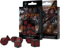 Q Workshop: Dragons Black & Red 7 Dice Set