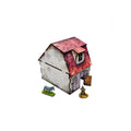 Micro Art Studio - WW2 Normandy Coach House w. Chicken Coop PREPAINTED [28mm/1:56]
