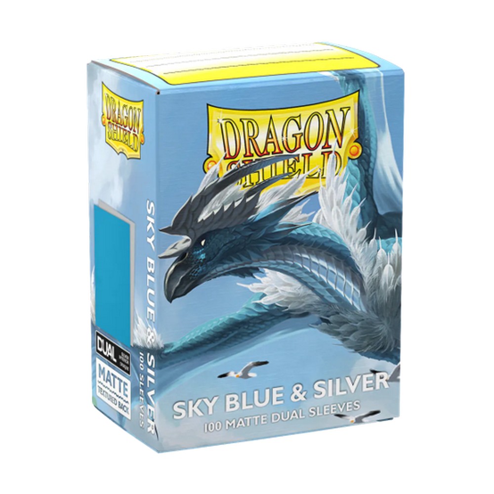 Dragon Shield: Sleeves  Matte Dual  Sky Blue & Silver