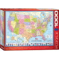 Puzzle - Eurographics - Map Of The Usa 1000pc