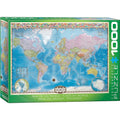 Puzzle - Eurographics - Map Of The World W/Flags 1000P
