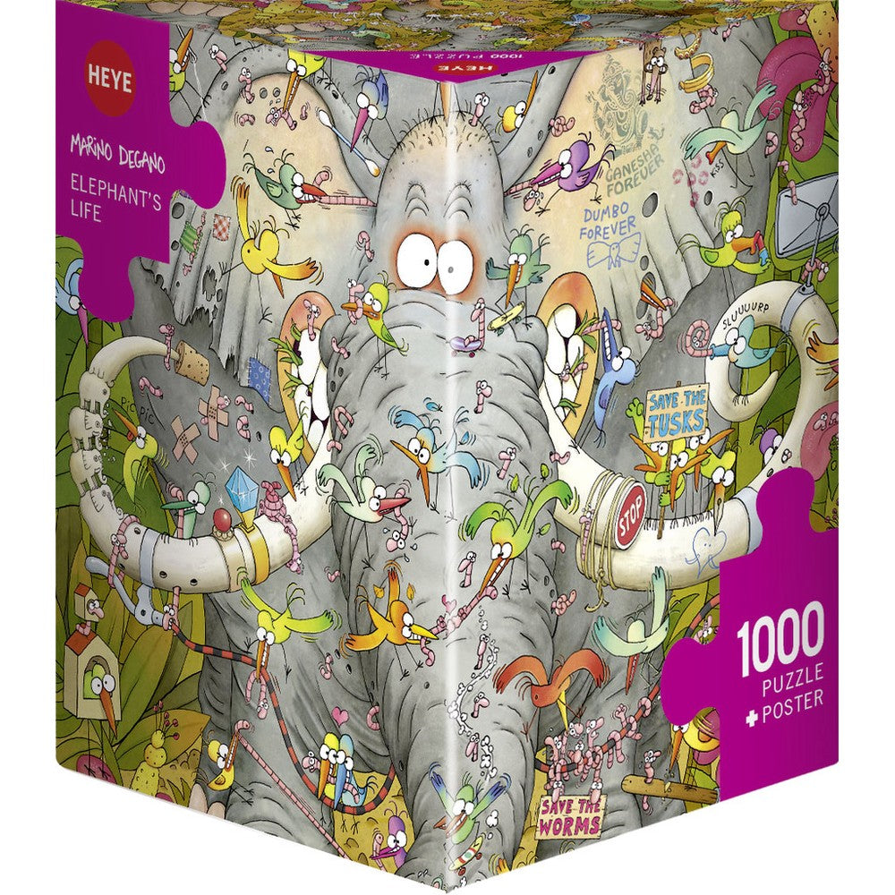 Puzzle - Heye - Degano; Elephants Life 1000Pc