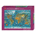 Puzzle - Heye - Map Art; Miniature World 2000P