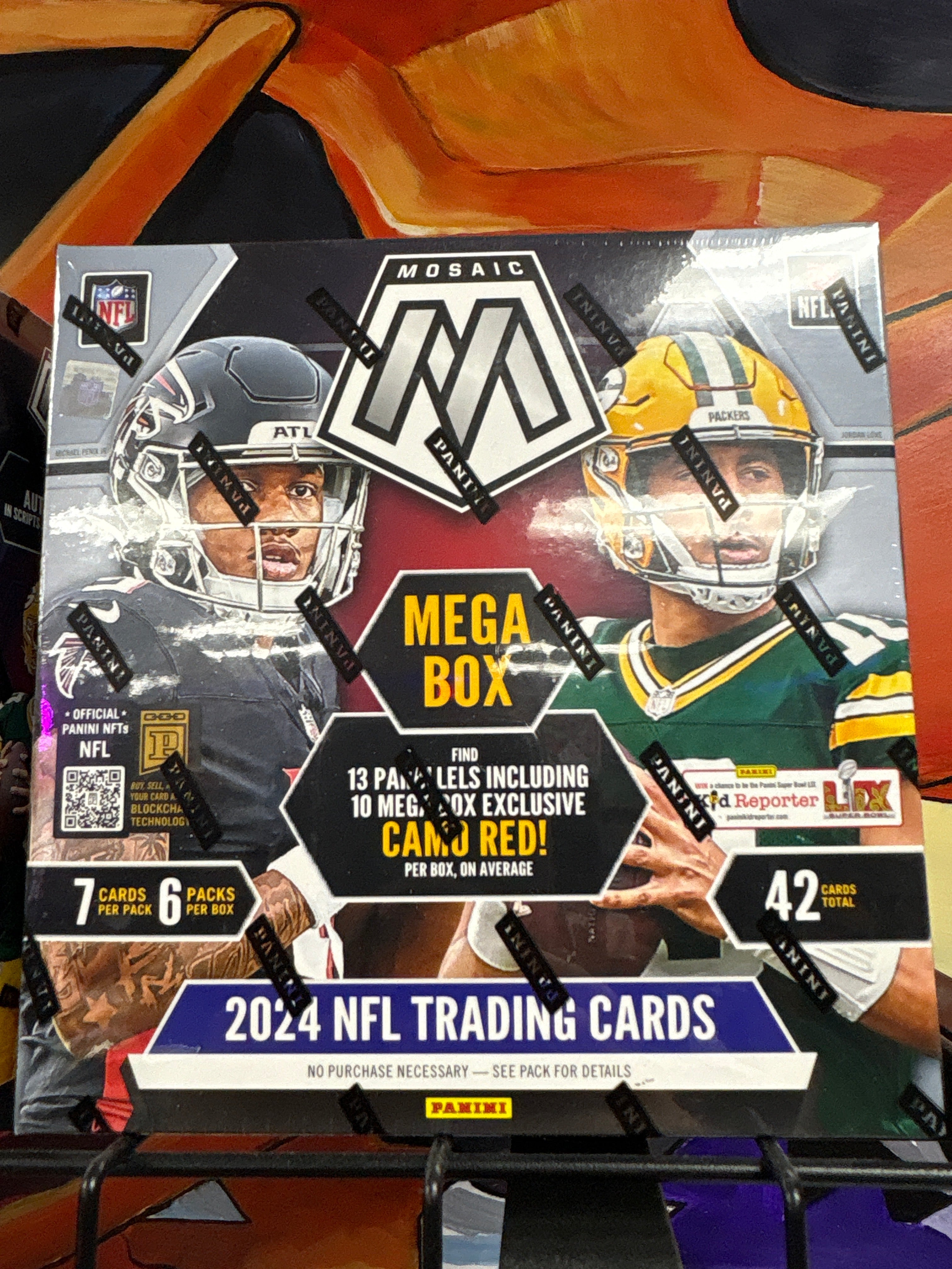 2024 NFL Panini Mosaic Camo Red Hobby Mega Box