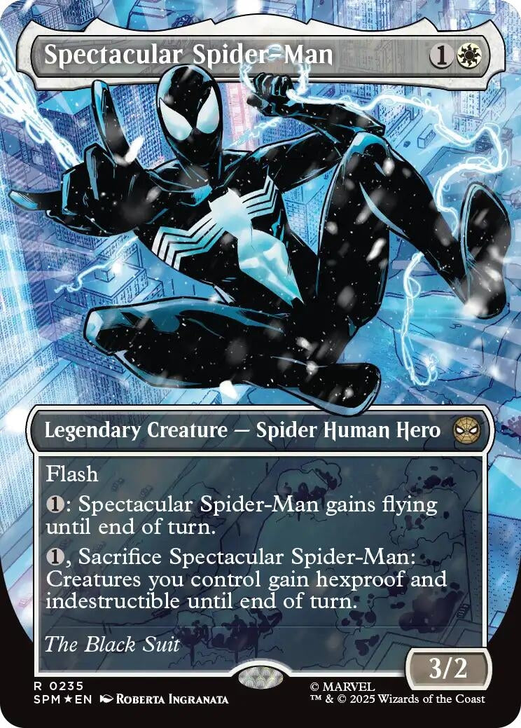 Spectacular Spider-Man (0235) (Borderless) (Textured Foil) (235) (Foil) [Marvel's Spider-Man]