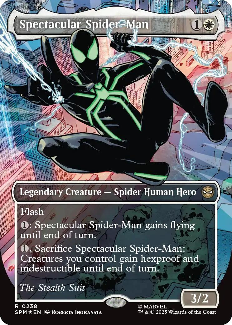 Spectacular Spider-Man (0238) (Borderless) (Textured Foil) (238) (Foil) [Marvel's Spider-Man]