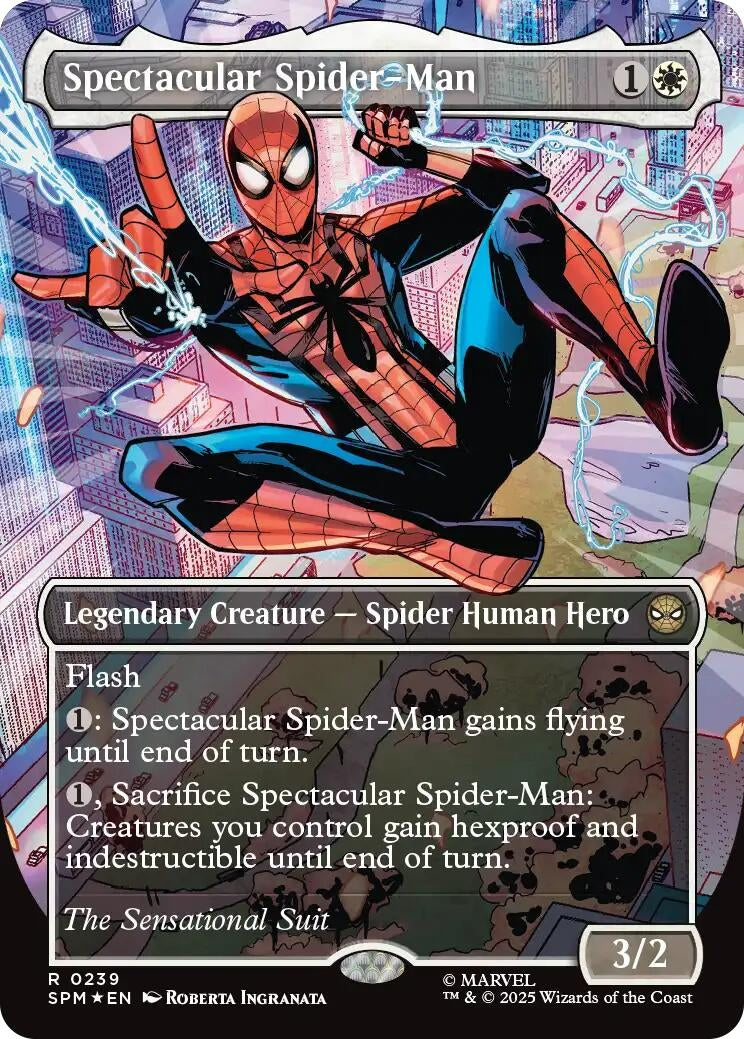 Spectacular Spider-Man (0239) (Borderless) (Textured Foil) (239) (Foil) [Marvel's Spider-Man]