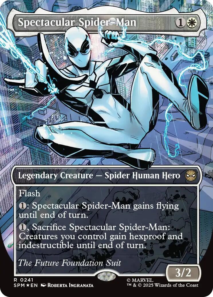 Spectacular Spider-Man (0241) (Borderless) (Textured Foil) (241) (Foil) [Marvel's Spider-Man]