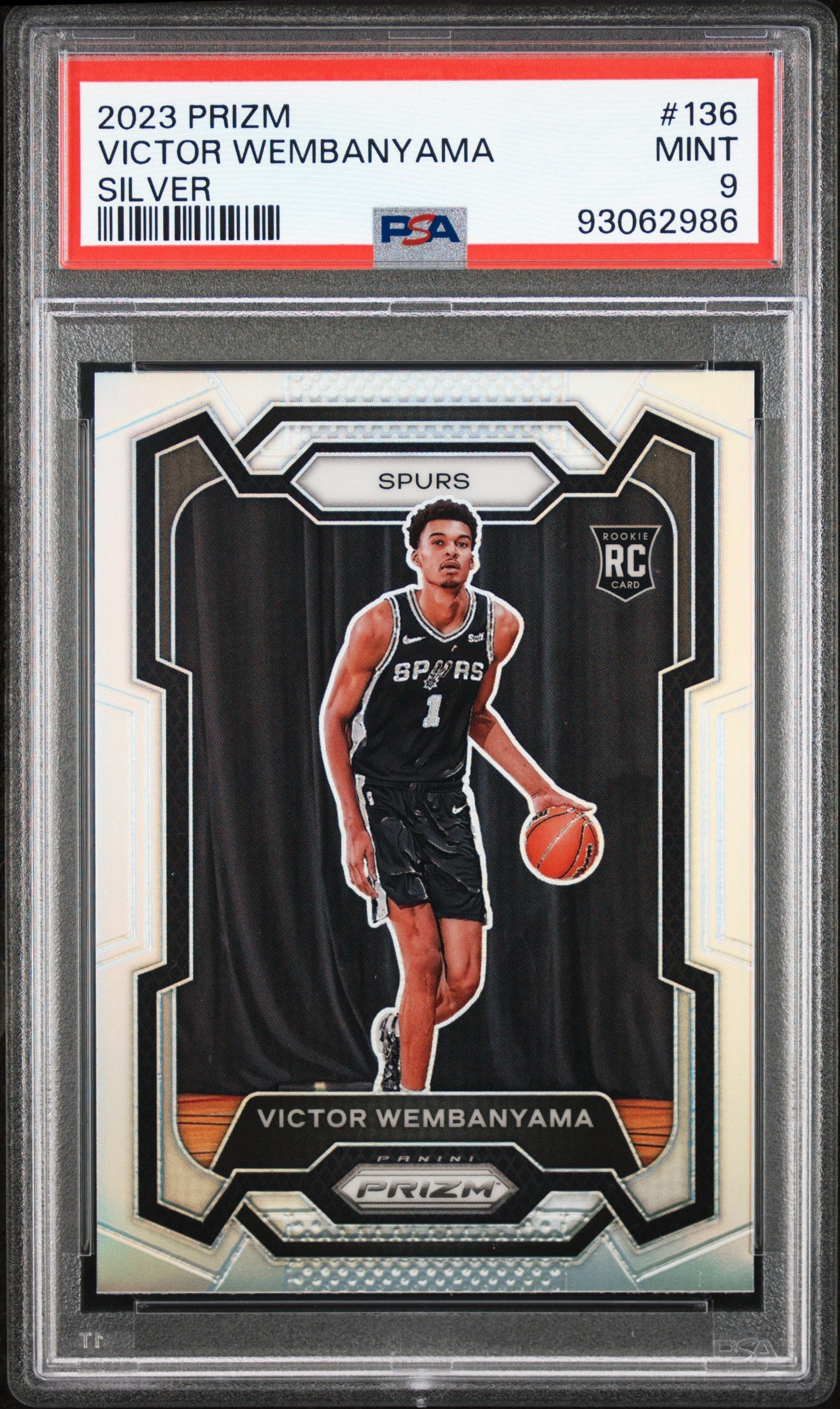 2023 Panini Prizm - Victor Wembanyama - Silver Prizm #136 - PSA Graded Card
