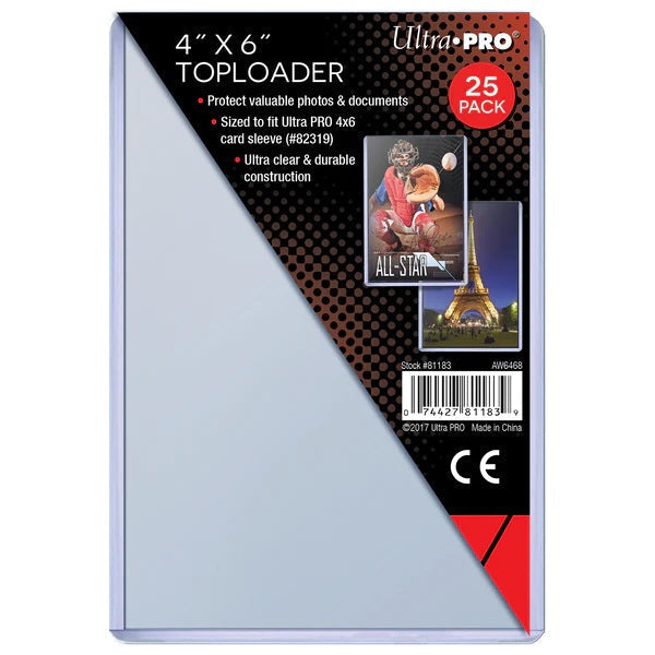 Ultra Pro: UP81183 4 X 6 Toploader 25ct