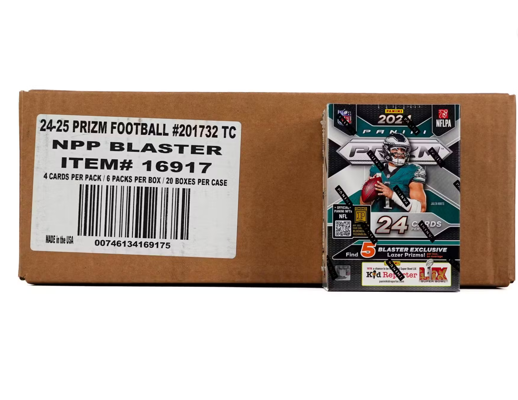 2024 Panini Prizm Football 6-Pack Blaster 20-Box Case (Laser Prizm)