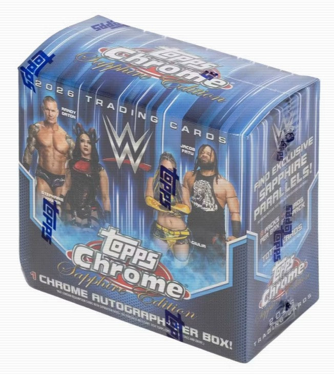 2026 Topps Chrome WWE Wrestling Sapphire Edition Box