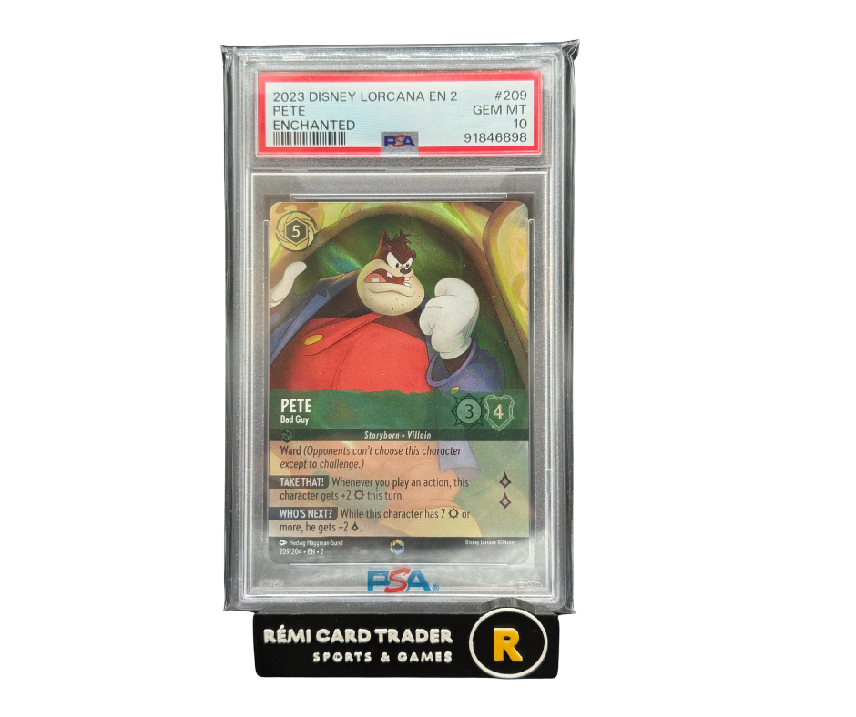 2023 Lorcana Pete - Bad Guy Enchanted (Rise of the Floodborn) #209 PSA GEM MT 10
