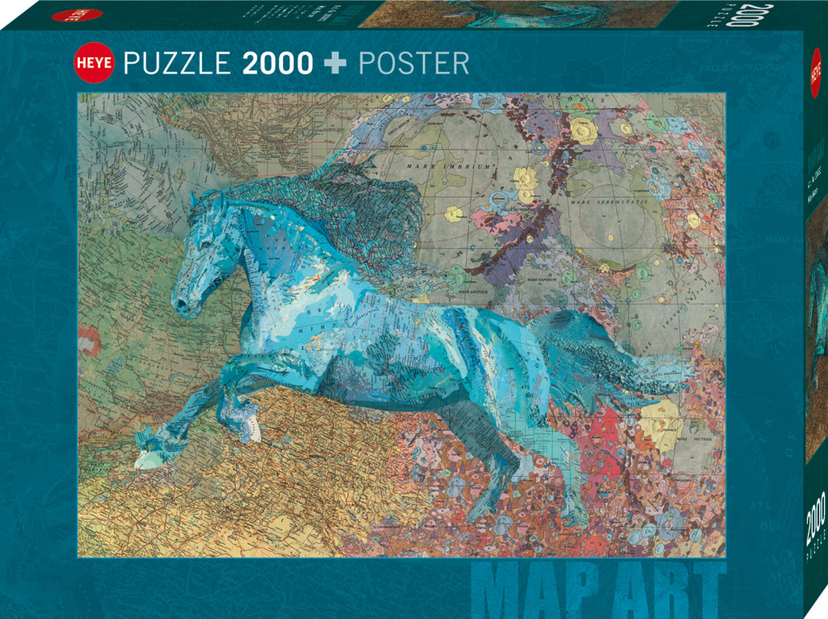 Puzzle - Heye - Cusick; Map Art Map Horse 2000Pc