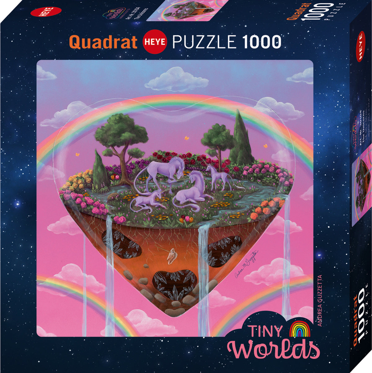 Puzzle - Heye - Guzzetta; Tiny Worlds the Unicorns 1000Pc