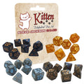 PREORDER Kitten Polyhedral Dice Set Brown