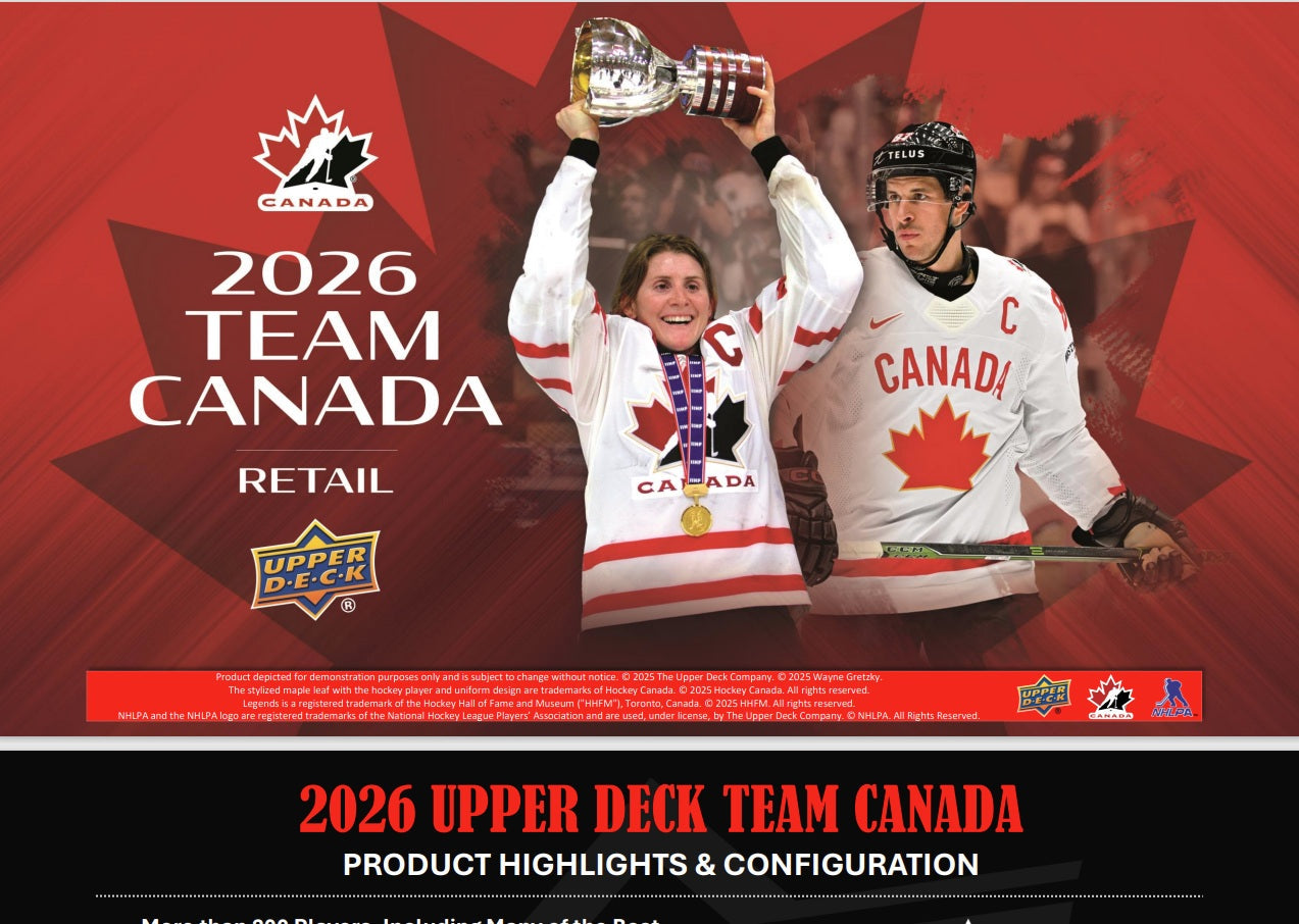 2026 Upper Deck Team Canada Blaster Case (Case of 20 boxes) (Pre-Order)