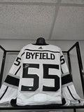 MEM QUINTON BYFIELD Signed Autographed Los Angeles LA Kings Hockey Jersey WHITE COA