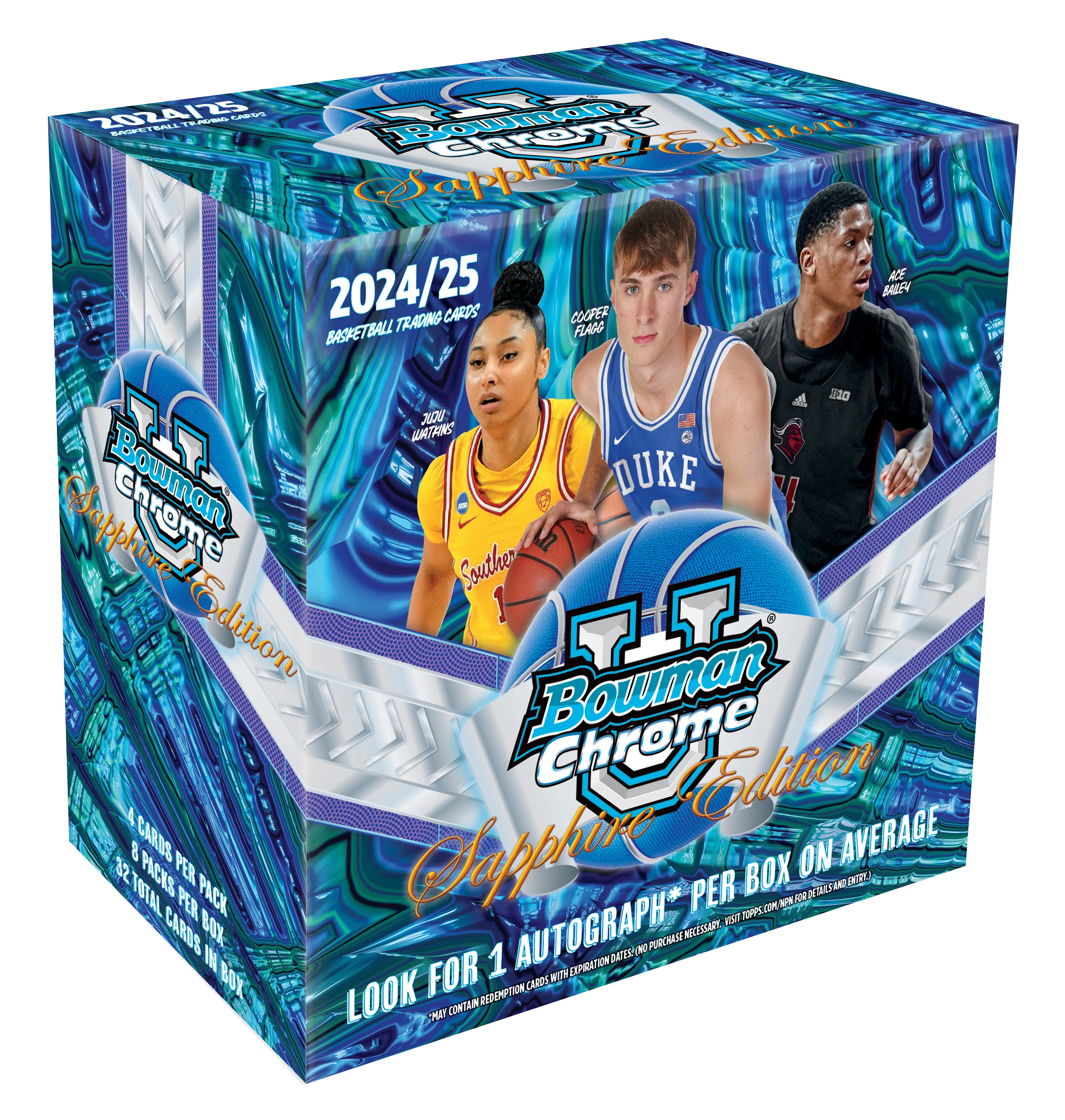 2024-25 Bowman University Chrome Sapphire Edition Basketball Hobby Box